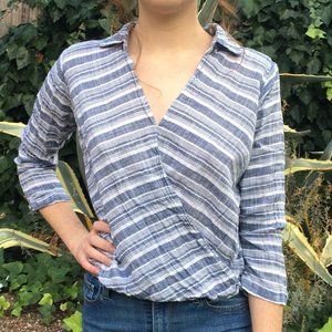 Hollister Striped Wrap Top